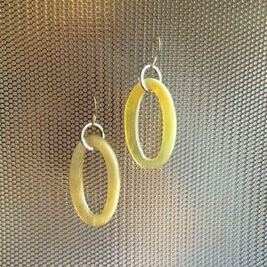 Handmade brand new oval shaped earrings